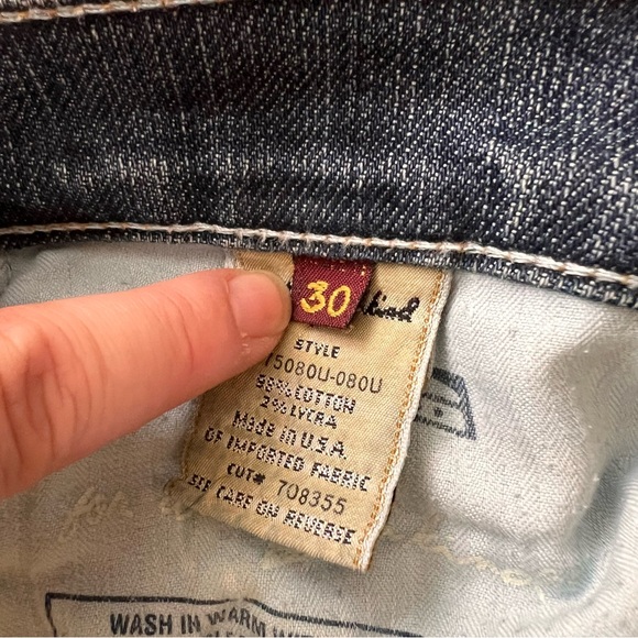 7 For All Mankind Bootcut Jeans Vintage 2005 Distressed Women’s Size 30 Y2K - Picture 8 of 15